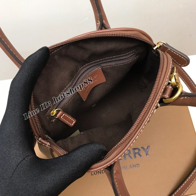 Burberry專櫃新款女士手提單肩斜挎包 巴寶莉vintage系列新款小號貝殼包 yxb1029